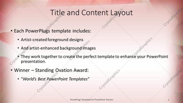 Title and Content presentation slide layout