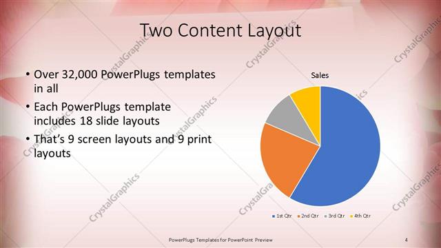 Two Content presentation slide layout