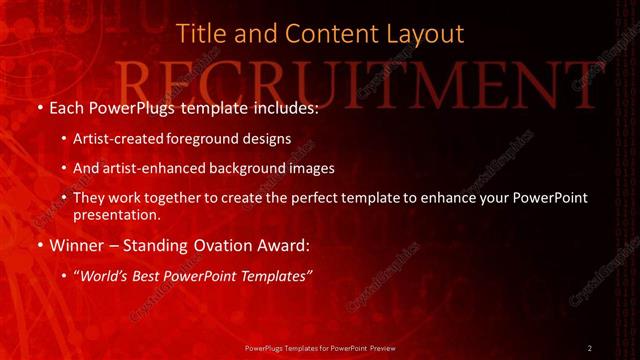 Title and Content presentation slide layout