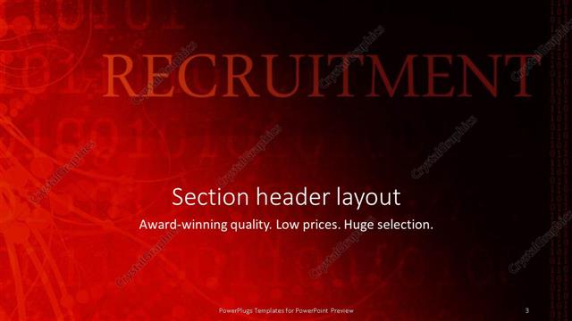 Section Header presentation slide layout