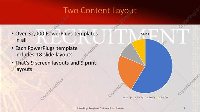 Two Content presentation slide layout