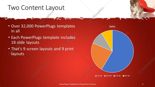 Two Content presentation slide layout