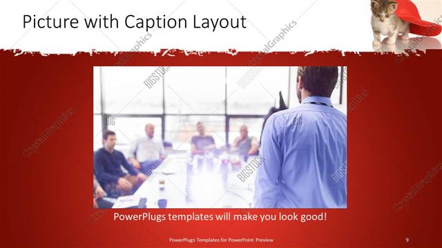 Picture with Caption presentation slide layout