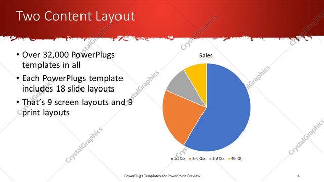 Two Content presentation slide layout