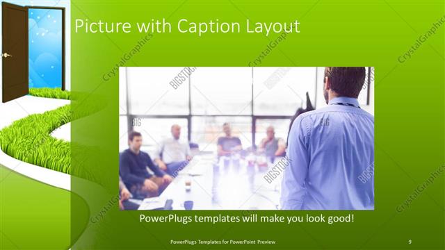 Picture with Caption presentation slide layout