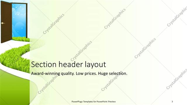 Section Header presentation slide layout