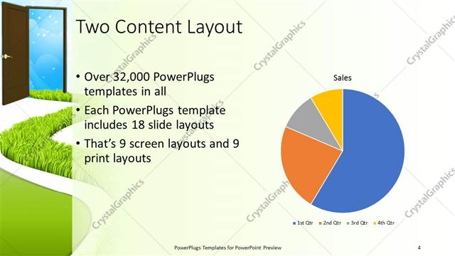 Two Content presentation slide layout