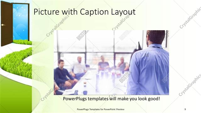 Picture with Caption presentation slide layout
