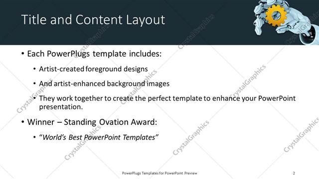 Title and Content presentation slide layout
