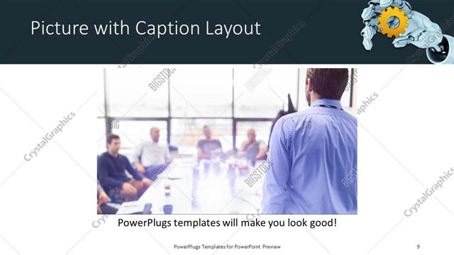 Picture with Caption presentation slide layout
