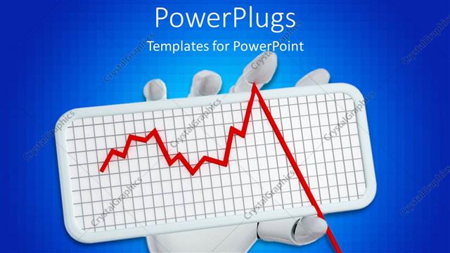  Presentation with robotic - White robotic hand holding up a short graph plate