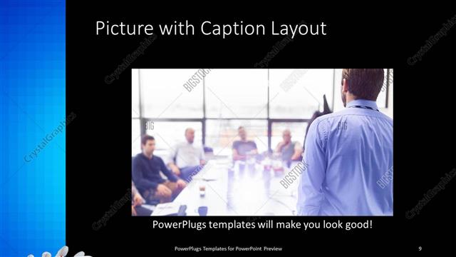 Picture with Caption presentation slide layout