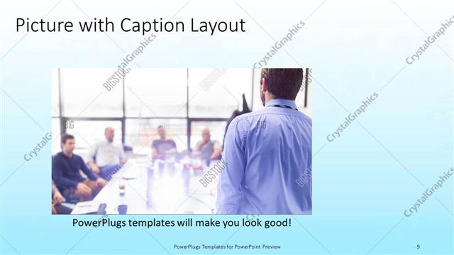 Picture with Caption presentation slide layout