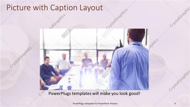 Picture with Caption presentation slide layout