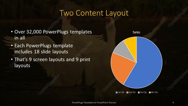 Two Content presentation slide layout