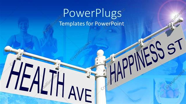  Presentation with health - A white sign post speeling out the text 