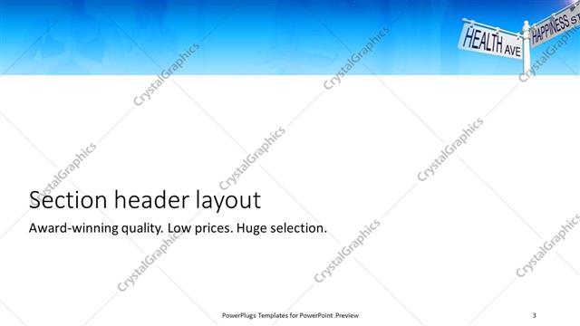Section Header presentation slide layout