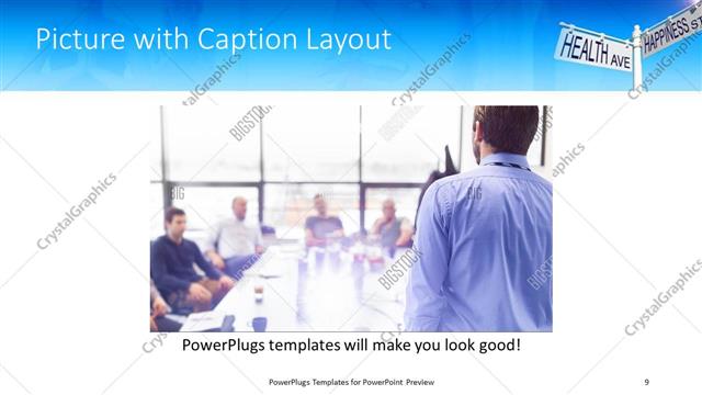 Picture with Caption presentation slide layout