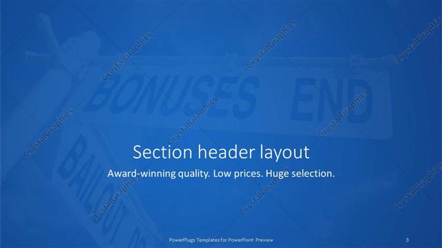 Section Header presentation slide layout