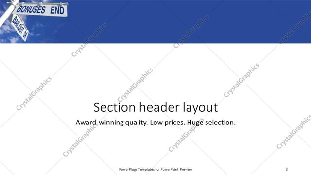 Section Header presentation slide layout