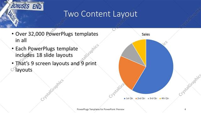 Two Content presentation slide layout