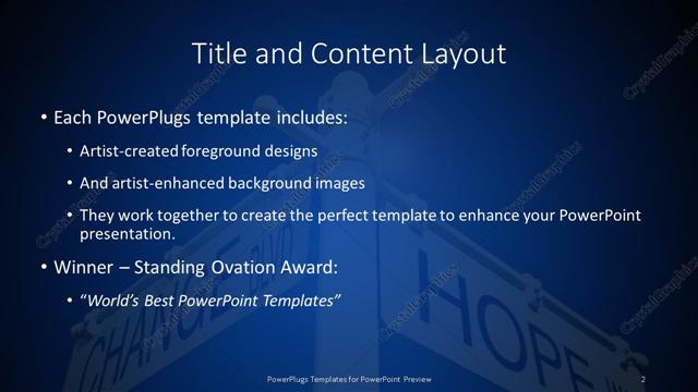 Title and Content presentation slide layout