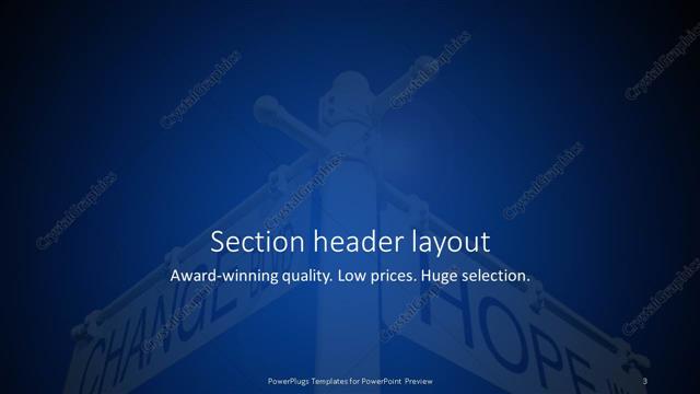 Section Header presentation slide layout