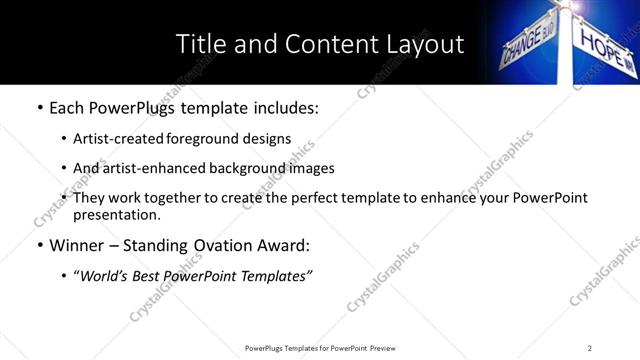 Title and Content presentation slide layout