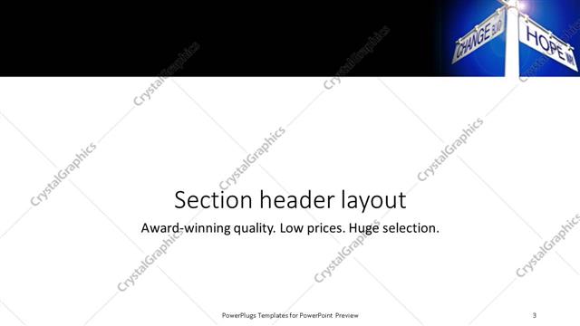 Section Header presentation slide layout