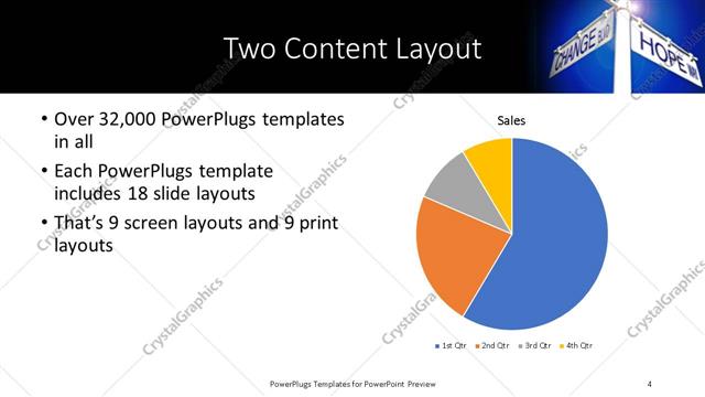Two Content presentation slide layout