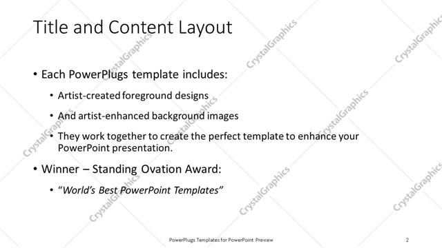 Title and Content presentation slide layout