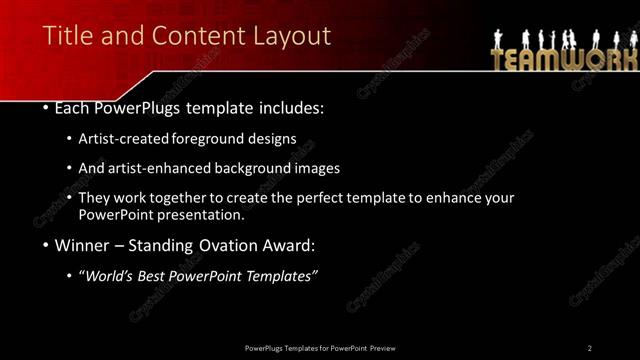 Title and Content presentation slide layout