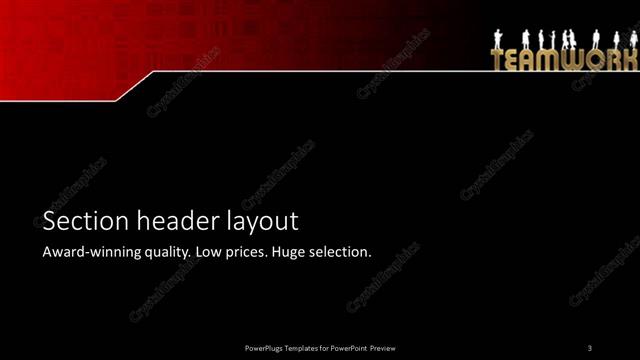Section Header presentation slide layout