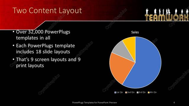 Two Content presentation slide layout