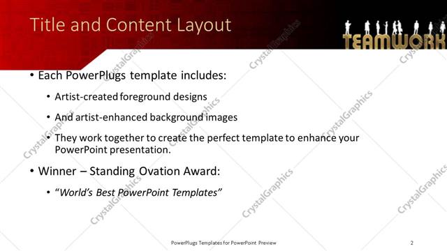 Title and Content presentation slide layout