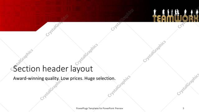 Section Header presentation slide layout