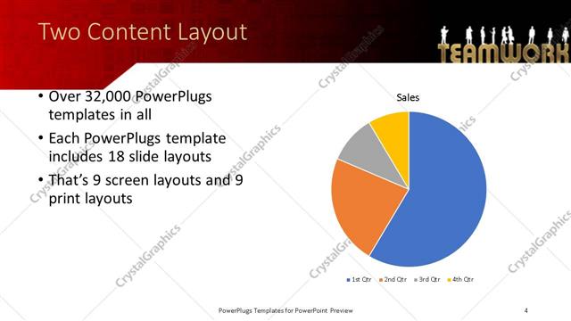 Two Content presentation slide layout