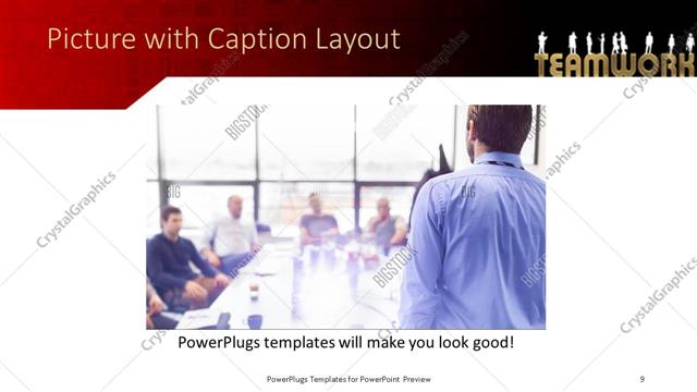 Picture with Caption presentation slide layout