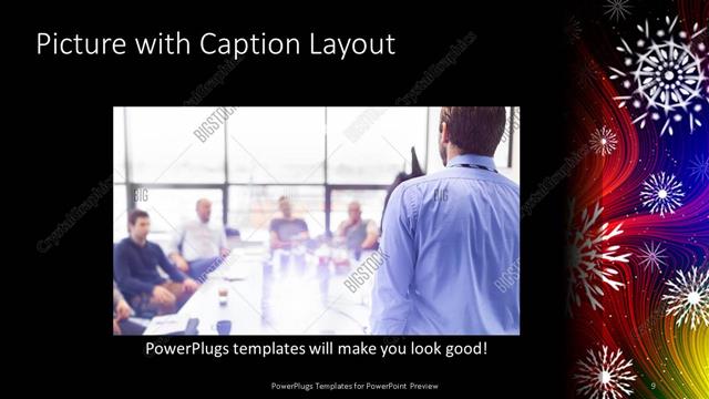 Picture with Caption presentation slide layout