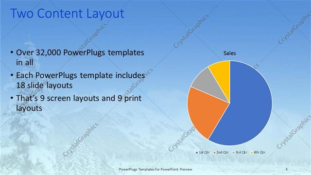 Two Content presentation slide layout
