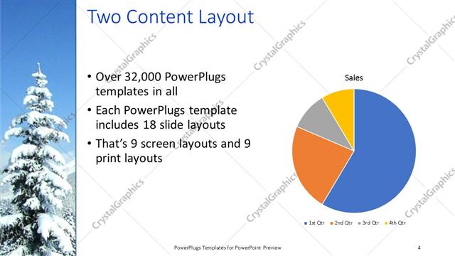 Two Content presentation slide layout