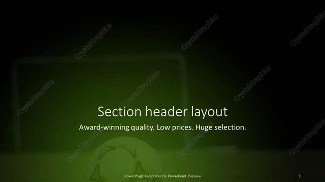 Section Header presentation slide layout