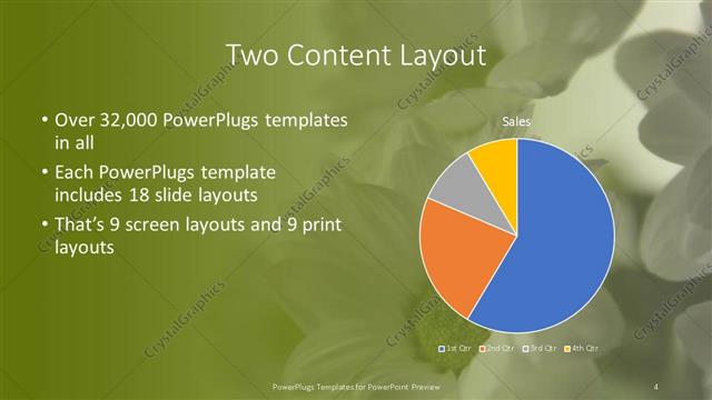 Two Content presentation slide layout