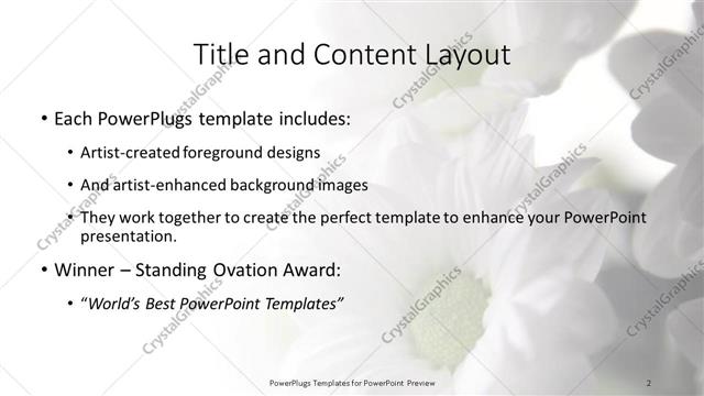 Title and Content presentation slide layout