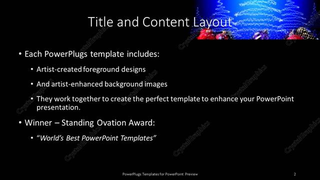 Title and Content presentation slide layout