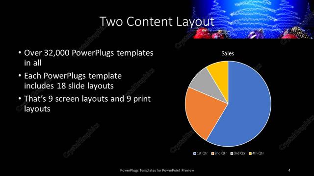 Two Content presentation slide layout