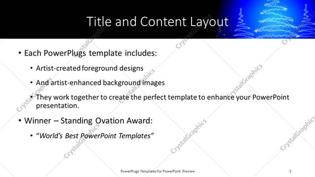 Title and Content presentation slide layout