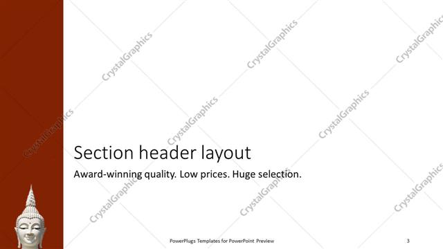 Section Header presentation slide layout