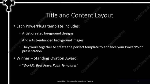 Title and Content presentation slide layout