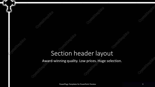 Section Header presentation slide layout